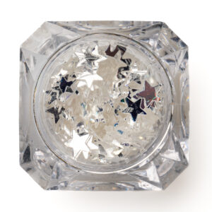 Glitter silver stars