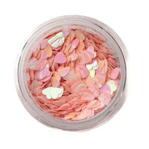 Glitter baby pink hearts