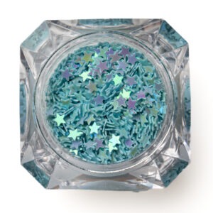 Glitter light blue sequin stars