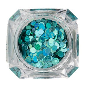 Glitter aqua green sequin