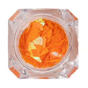 Glitter orange flakes