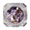 Glitter purple sequin with gold flakes