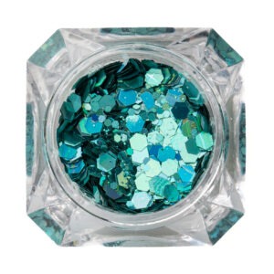 Glitter aqua green sequin
