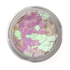 Glitter white hearts