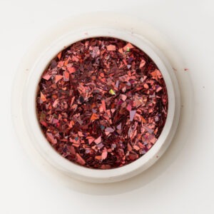 Glitter deep rose flakes